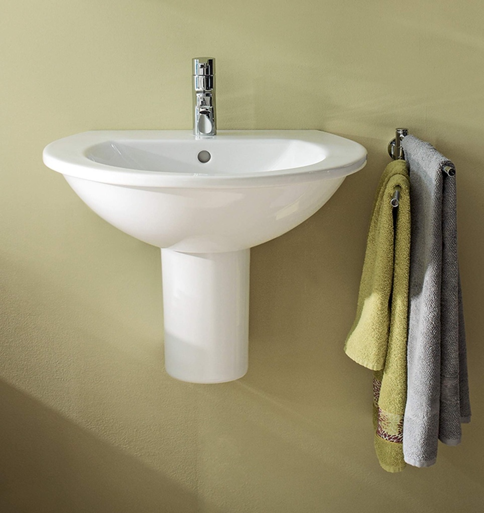 حوض نيو دارلينج بالعامود DURAVIT (HALF PEDESTAL, 55 CM)